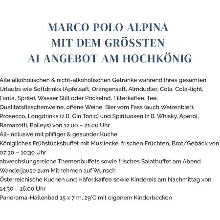 - Marco Polo Alpina Familien- & 4* Maria Alm am Steinernen Meer